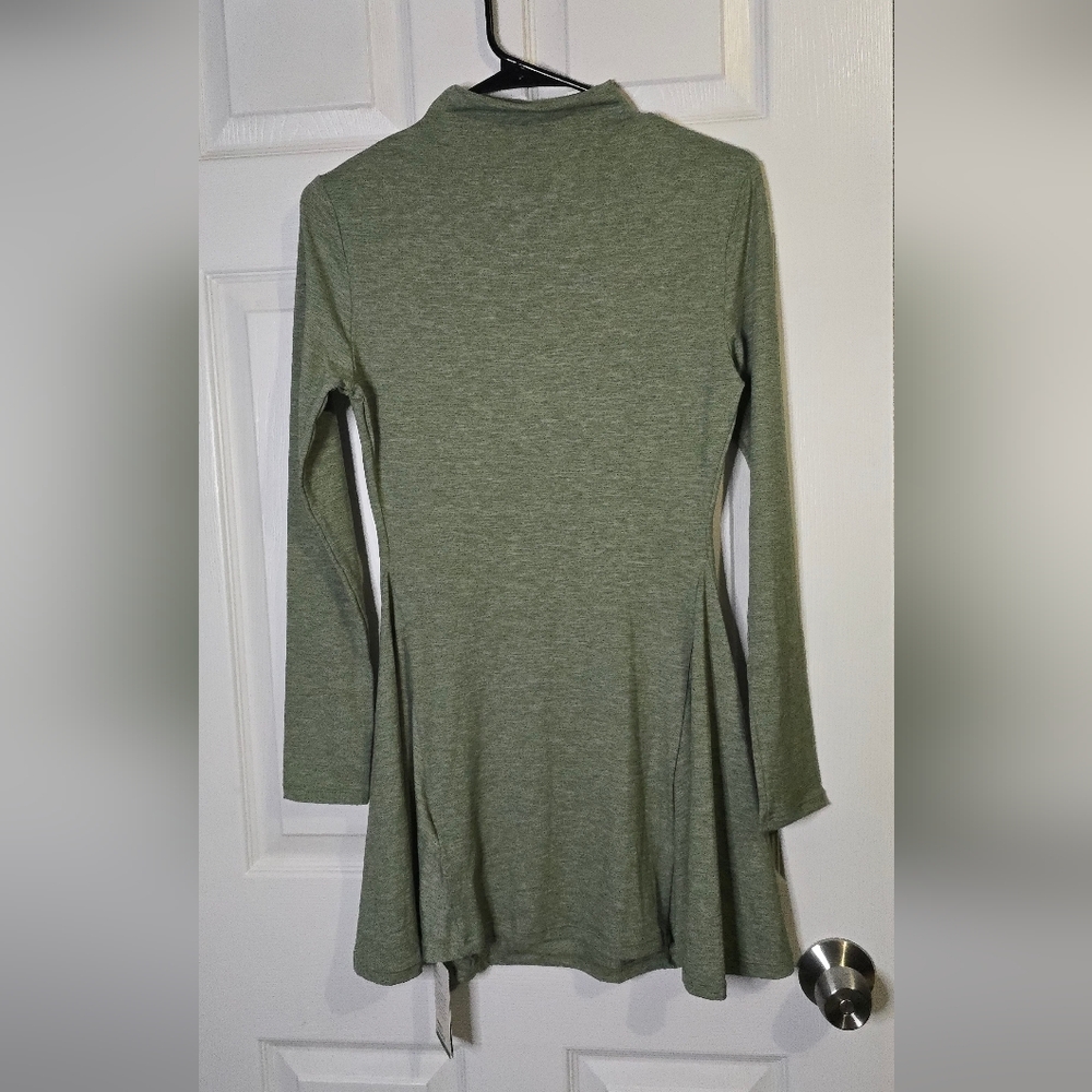 Halara Stand Collar Long Sleeve Mini Casual Dress (No Shorts) - Picture 3 of 5